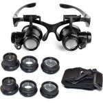 Loupe serre tte loupe frontale lunettes grossissantes allumage led grossissements de 10x, 15x, 20x et ...