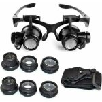 Loupe serre t�te loupe frontale lunettes grossissantes allumage led grossissements de 10x, 15x, 20x et ...