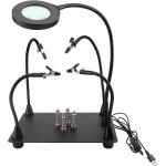 Loupe soudure, troisieme main soudure, troisieme main, avec lampe grossissante led 6x, table de soudage ...