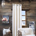 Lovely casa - rideau cocooning en imitation fourrure blanc 140x260 cm