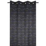 Lovely casa - rideau � ?illets occultant 140x260 cm roadtrip anthracite