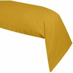 Une taie de traversin couleur moutarde - 45 x 185 cm