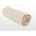 Lovely home drap housse beige clair 180x200 cm bonnet 30 cm