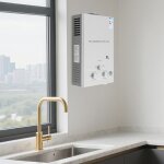 Lpg - chauffe - eau instantan� - capacit� 8l - eau chaude instantan�e avec pommeau de douche et tuyau ...