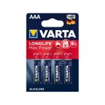 Blister de 4 piles longlife max power lr03 aaa 1, 5v varta 4703110404 Blister de 4 piles longlife max power lr03 aaa 1, 5v varta 4703110404