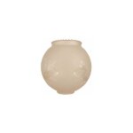 Ltde - boule tulipe en verre � deux embouchures ambre mat 14cm avec ouverture 4, 5cm
