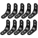Lucky - 88 - angle droit support en forme, 10 pi�ces support d'angle droit, noir equerre inox, 50mm equerre ...