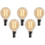 Luedd - lot de 5 ampoule led e14 à intensité variable g45 or 4w 330 lm 2100k Luedd - lot de 5 ampoule led e14 à intensité variable g45 or 4w 330 lm 2100k