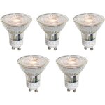 Luedd lot de 5 ampoule led gu10 50mm transparentes 4, 5w 360lm 2700k