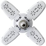 Lumi�res de garage led - plafonniers 38w 6000lm 6500k e27 / e26 avec 4 panneaux r�glables pour garages, ...