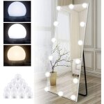 Lumi�re de miroir kit de 14 ampoules pour coiffeuse maquillage, miroir led hollywood dimmable, lampe ...