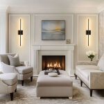 Lumi�re murale moderne design bo�te � �tages noir batterie 6000mah pack de 2