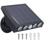 Lumi�re murale solaire ip65 �tanche 360� ajustable 3 modes led �conome pour jardin all�e