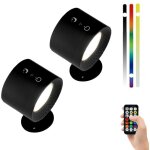 Lumires rgb 9 couleurs effets lumineux applique murale 5w glowright 5 niveaux de luminosit veilleuse ...