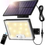 Lumi�res solaires avec capteur de mouvement 172 led lumi�res solaires projecteur solaire ext�rieur ip65 ...