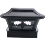 Lumires solaires de chapeau poteau 2 modes d'clairage clture plate - forme led pour les poteaux en ...