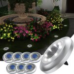 Lumire solaire extrieur, 8led 6000k lampe solaires au sol, etanche ip65 lampe de jardin, spot solaire ...