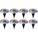 Lumire solaire extrieur jardin au sol extrieur 8 led chaud etanche ip65 spot solaire extrieur chemin ...