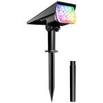 Lumiere solaire exterieur, pack de 2 lampes solaires ext�rieures 10 leds rgb �clairage solaire exterieur ...