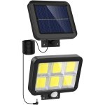 Lumire solaire extrieure 120led 260lm + panneau photovoltaque. conception spare avec cble de 5m. ...