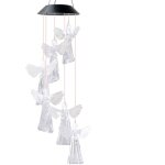 Lumires solaires extrieures, carillon d'ange accroch, bouteille  v?ux led, dcoration de jardin multicolor ...