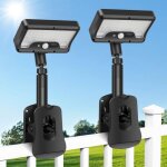 Lumi�res solaires de jardin, 92 led 6 000 k, projecteurs solaires � led ext�rieures, avec capteur de ...