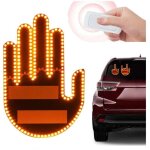 Lumire de voiture  geste amusant avec tlcommande, clignotant au doigt, panneau led de rage au volant ...