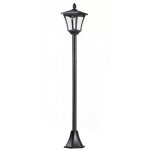 Luminaire extrieur solaire lampadaire lanterne classique led 40 lm dim. 18l x 18l x 160h cm noir