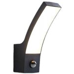 Luminaire de fa�ade led avec d�tecteur de mouvement 140� pir, 15w, 1000lm, capteur cr�pusculaire, ip54 ...