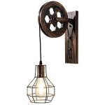 Luminaire industriel du milieu du si�cle, appliques murales r�tro en fer, caract�ristiques de l'applique ...