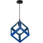Luminaire industriel moderne, plafonnier � abat - jour en m�tal cage e27 (cube blue)