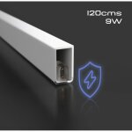 Luminaire linaire hexagonal - 6500k - 120 cm - blanc froid