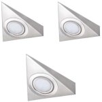 Luminaire pour meuble chrome mat lot de 3 Luminaire pour meuble chrome mat lot de 3