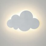 Luminaire mural interieur forme de nuage, applique murale acrylique nuage blanc, lampe murale led 18w, ...