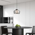 Luminaire suspendu minimaliste italien en cuivre massif, aluminium forgé et résine, pour chambre, salle ... Luminaire suspendu minimaliste italien en cuivre massif, aluminium forgé et résine, pour chambre, salle ...