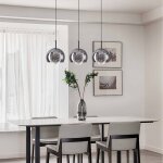 Luminaire suspendu minimaliste italien en cuivre massif, rsine acrylique et verre, pour chambre, salle ...
