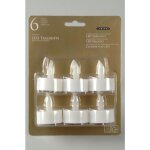 Lot de 6 bougies chauffe - plat � led kaemingk 482264 - blanches