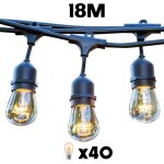 Lot de 4 guirlandes mafy noir caoutchouc 6m