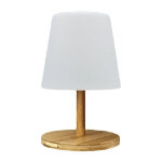 Lumisky - lampe de table sans fil standy mini wood - h25 cm - pied en bambou naturel - led blanc chaud ...
