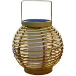Lanterne solaire beehive beige metal h26cm