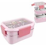 Lunch box bento bote. deux niveaux enfants bote  lunch bote  bento botes de rangement en acier ...