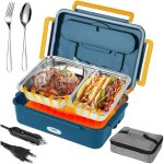 Lunch box chauffant 3 en 1 - isotherme - bo�te repas gamelle chauffante - 1, 2l - isotherme �lectrique ...
