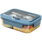 Lunch box micro ondable, 1400ml boite repas avec 3 compartiments et couverts, boite � lunch pour pique ...