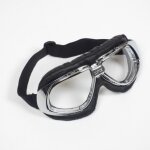 Lunette aviateur chrom� et noir stormer look r�tro, vintage pour