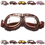 Lunettes de casque vintage, lunettes de moto, lunettes de motocross, lunettes d'aviateur