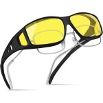 Lunettes conduite de nuit homme femme, lunette vision nocturne, lunette anti eblouissement enveloppantes ...