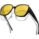 Lunettes conduite de nuit polaris�es, surlunettes conduite de nuit anti - �blouissement protection uv ...