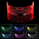 Lunette led, lunettes lumineuses fete, lunettes led cyberpunk, multi - effets tels que la lumire stable ...
