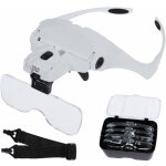 Lunette de loupe 2 lumires led 5 lentilles lunettes grossissantes ajustable, interchangeable, 1. 0x, ...