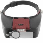Lunettes loupe grossissante helmet avec �clairage led - 1. 5x - 10x zoom - casque loupe frontale serre ...